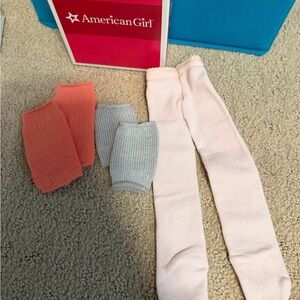 American Girl Isabelle's Coral and Silver Legwarmer Set